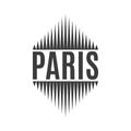 Paris typography. T-shirt print design with Paris text. Vector illustration.